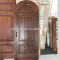 Round top design timber door interior door made of solid red wood